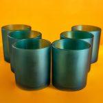 Green Frosted Jar
