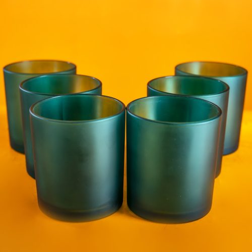 Green Frosted Jar