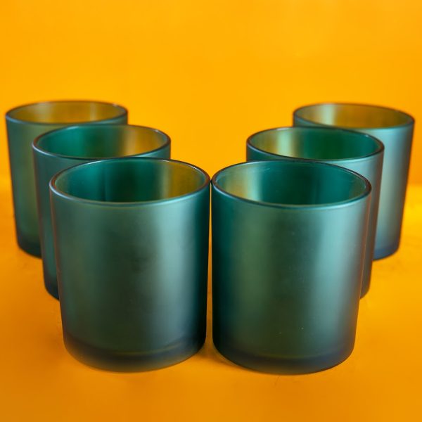Green Frosted Jar