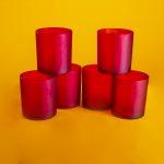 Red Frosted Jar