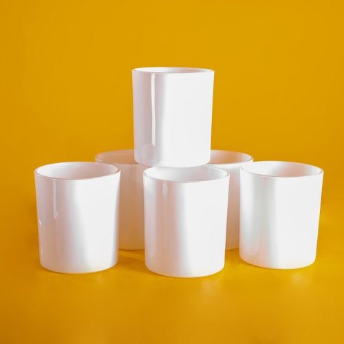 White glossy jar