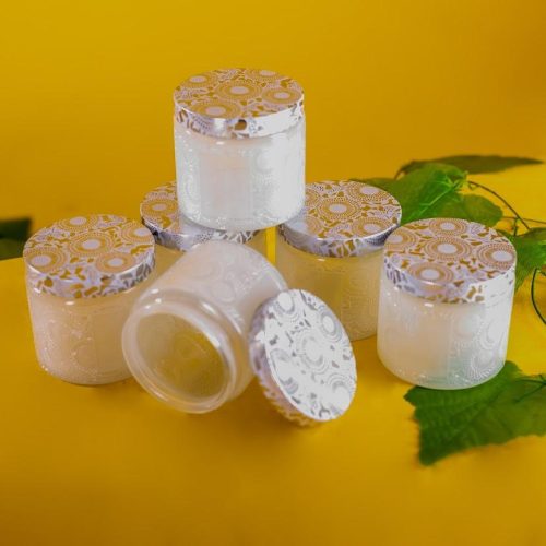 White Colored Jars